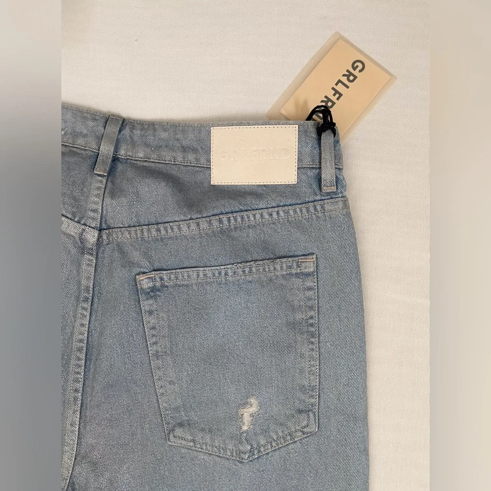 NWT GRLFRND The Harlow Coated High Rise Boot With Slit Lite Wash - Picture 15 of 16